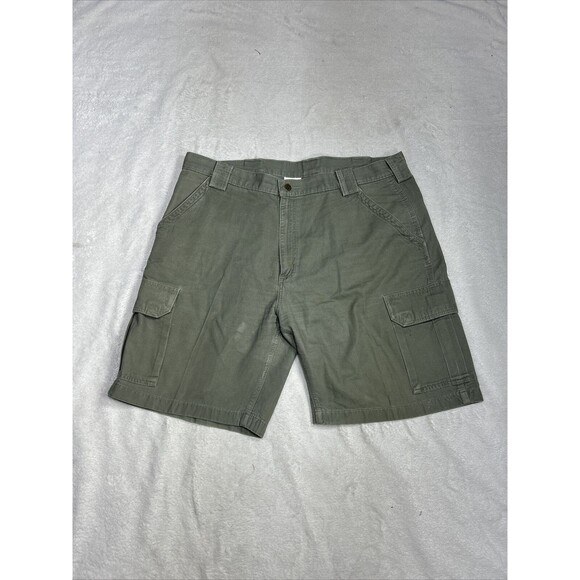 Carhartt B164LDN Mid Weight Green Canvas Baggy Cargo Shorts - Men's Size 40 - Picture 1 of 9